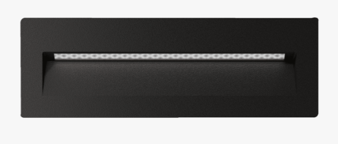 ZAC BLACK 12/24V 8W 3CCT RECTANGULAR RECESSED WALL LIGHT IP65